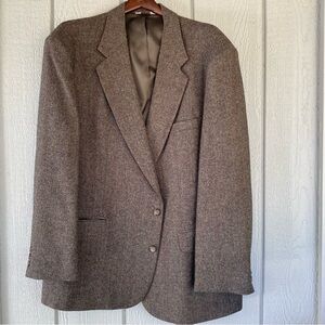 CC Courtenay Brown Sport Coat Classic Wool Blazer 100% Wool Made in the USA